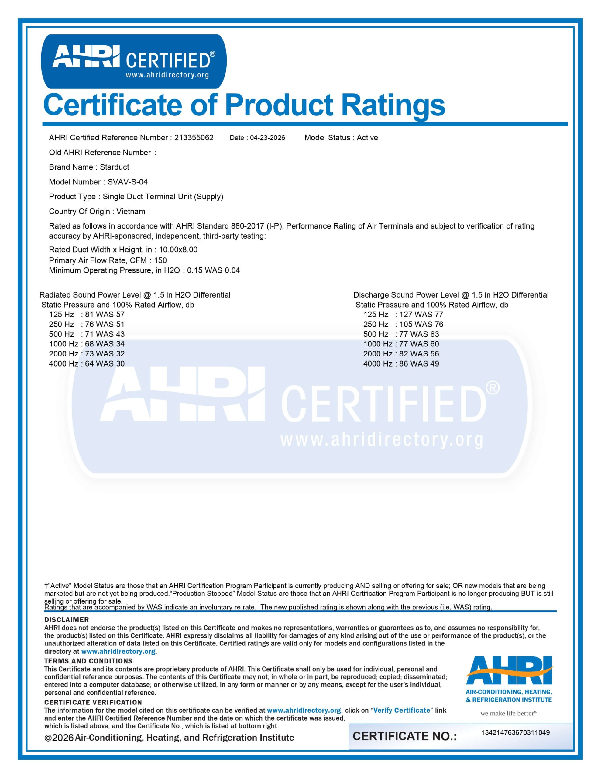 AHRICertificate (04 inch)