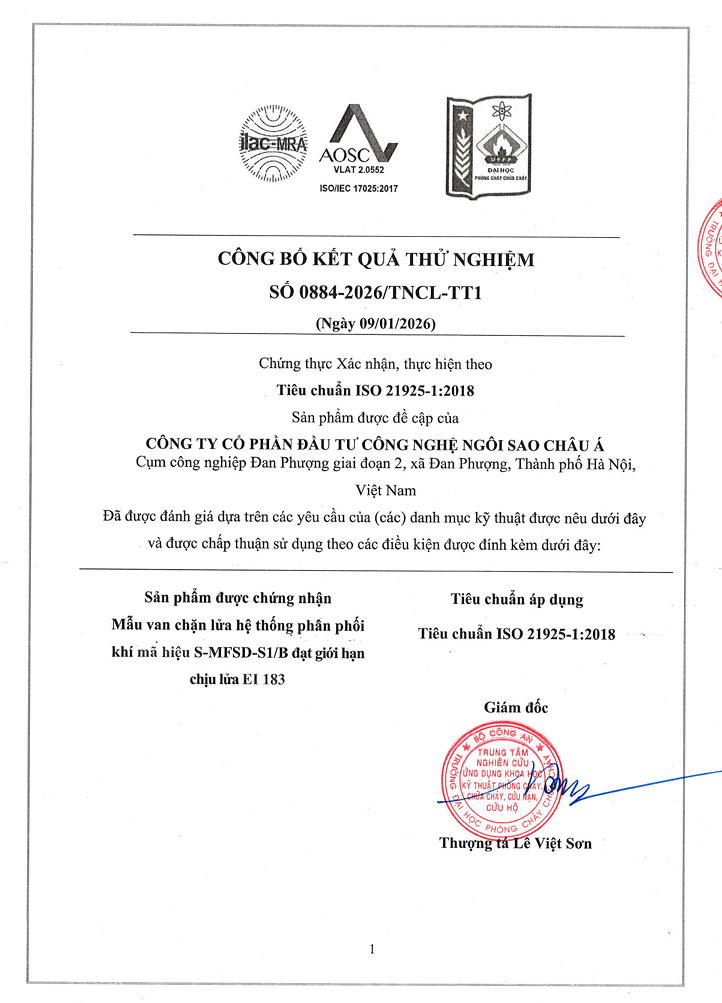 Test Report for EI180 Single-Blade Fire Dampers